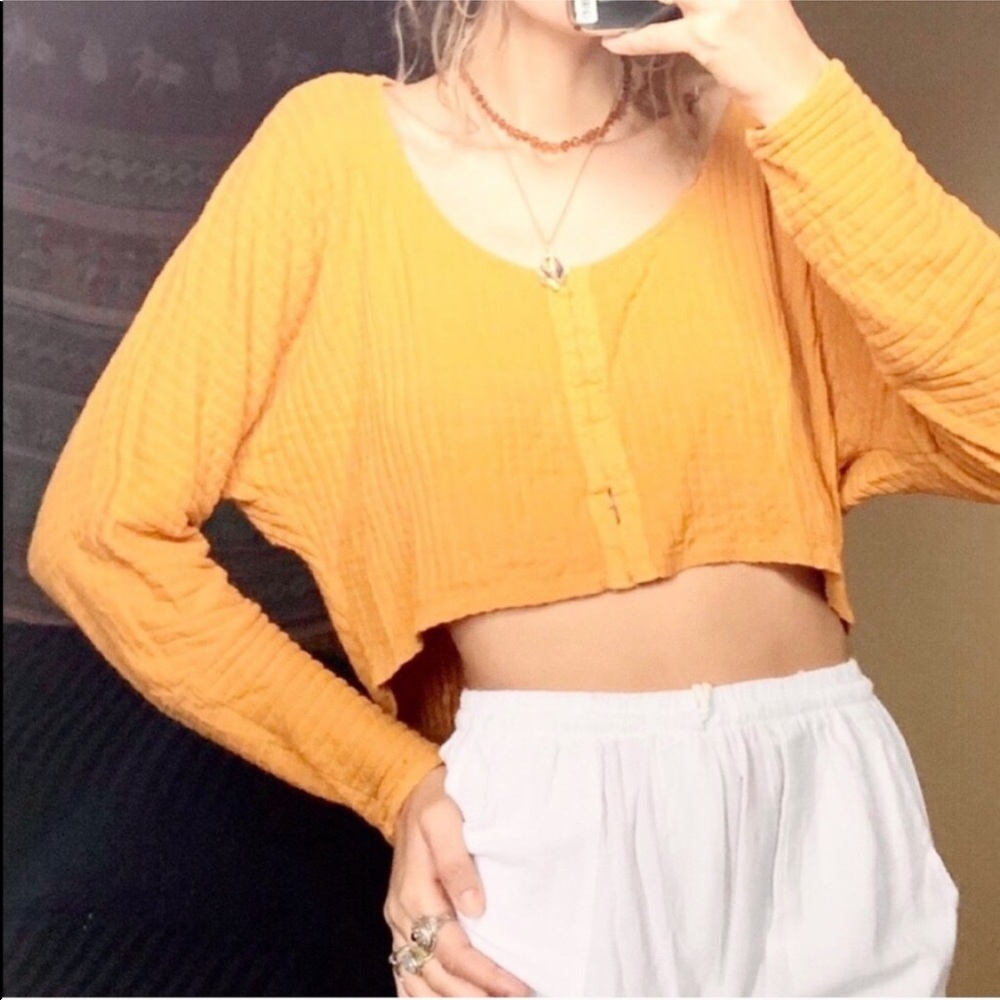 URBAN OUTFITTERS Blithe pointelle cropped cardigan - Picture 3 of 15
